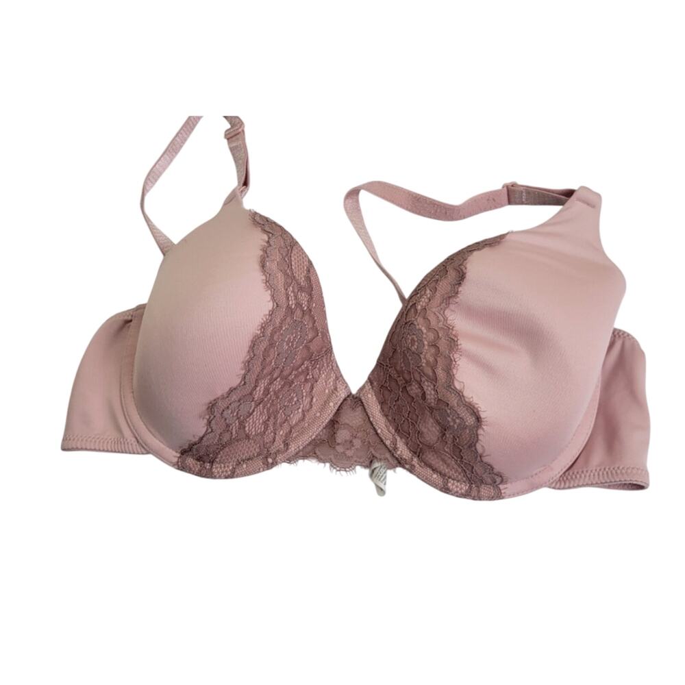 Maidenform Full Coverage Underwire Bra Size 38C Sweet Nothings‎ Pink Lace Padded